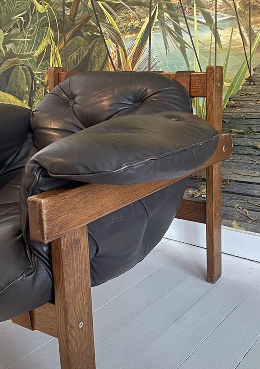 Mid Century Senator Leather Armchair 1970s, Hungary 9