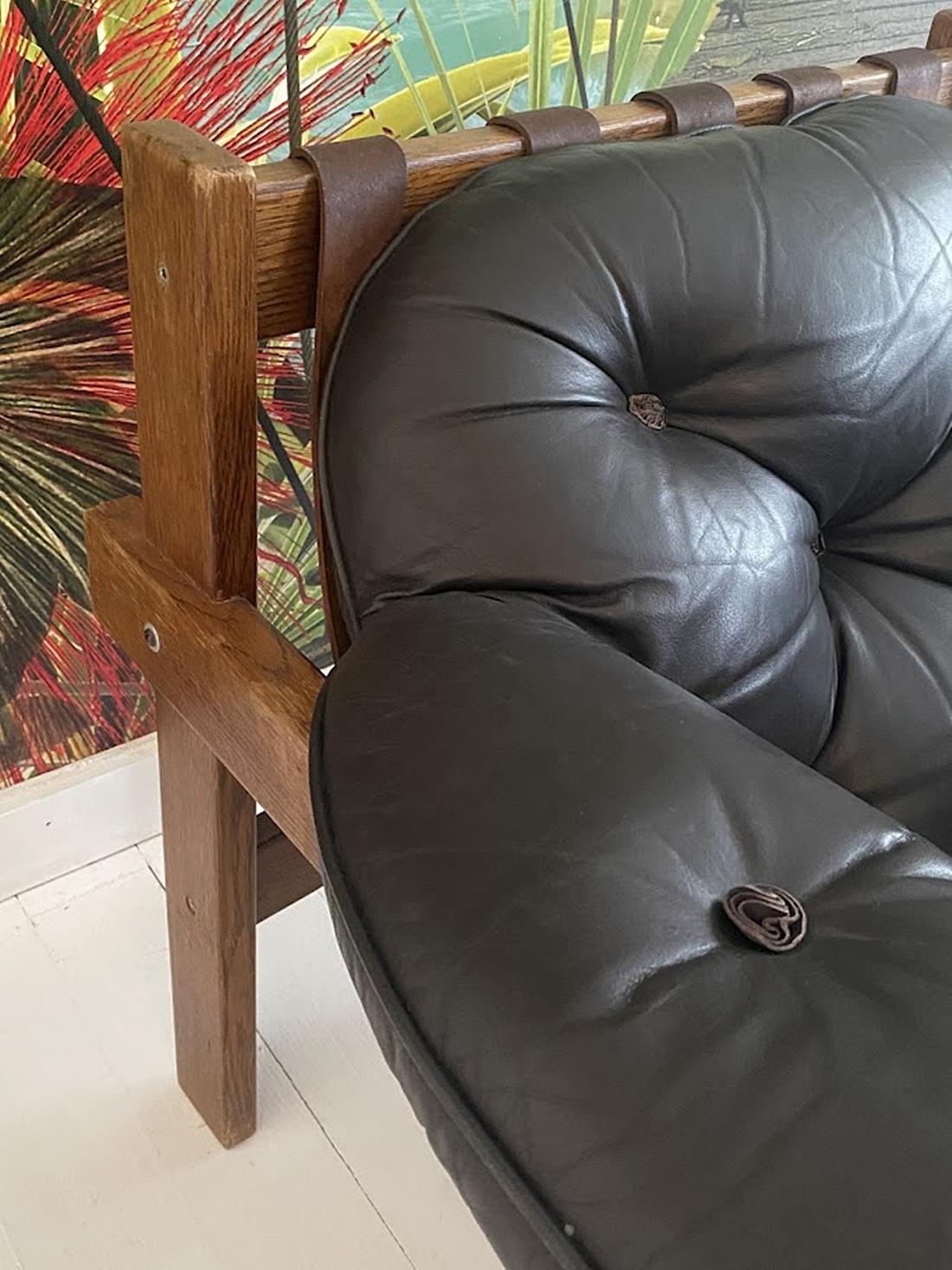 Mid Century Senator Leather Armchair 1970s, Hungary 10