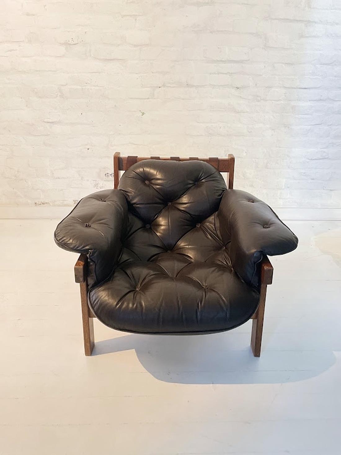 Hungarian Mid Century Senator Leather Armchair 1970s, Hungary