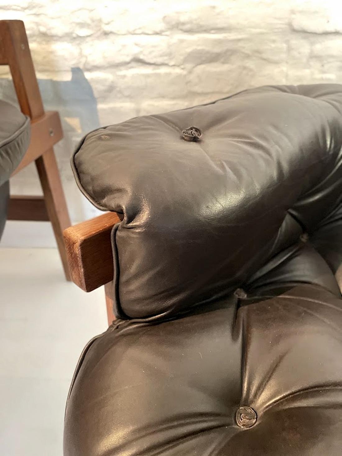 Mid Century Senator Leather Armchair 1970s, Hungary 3
