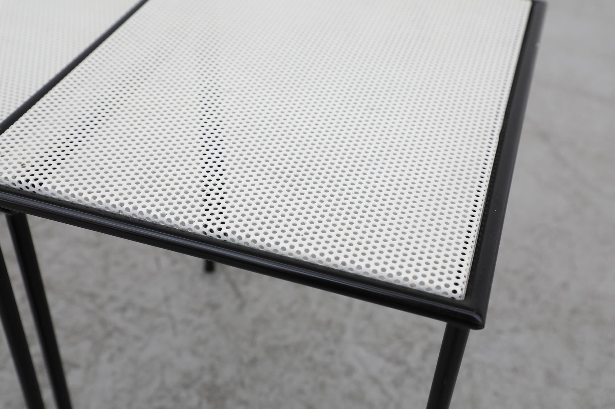 Mid Century Perforated Metal Nesting Tables by Floris Fiedeldij for Artimeta  3