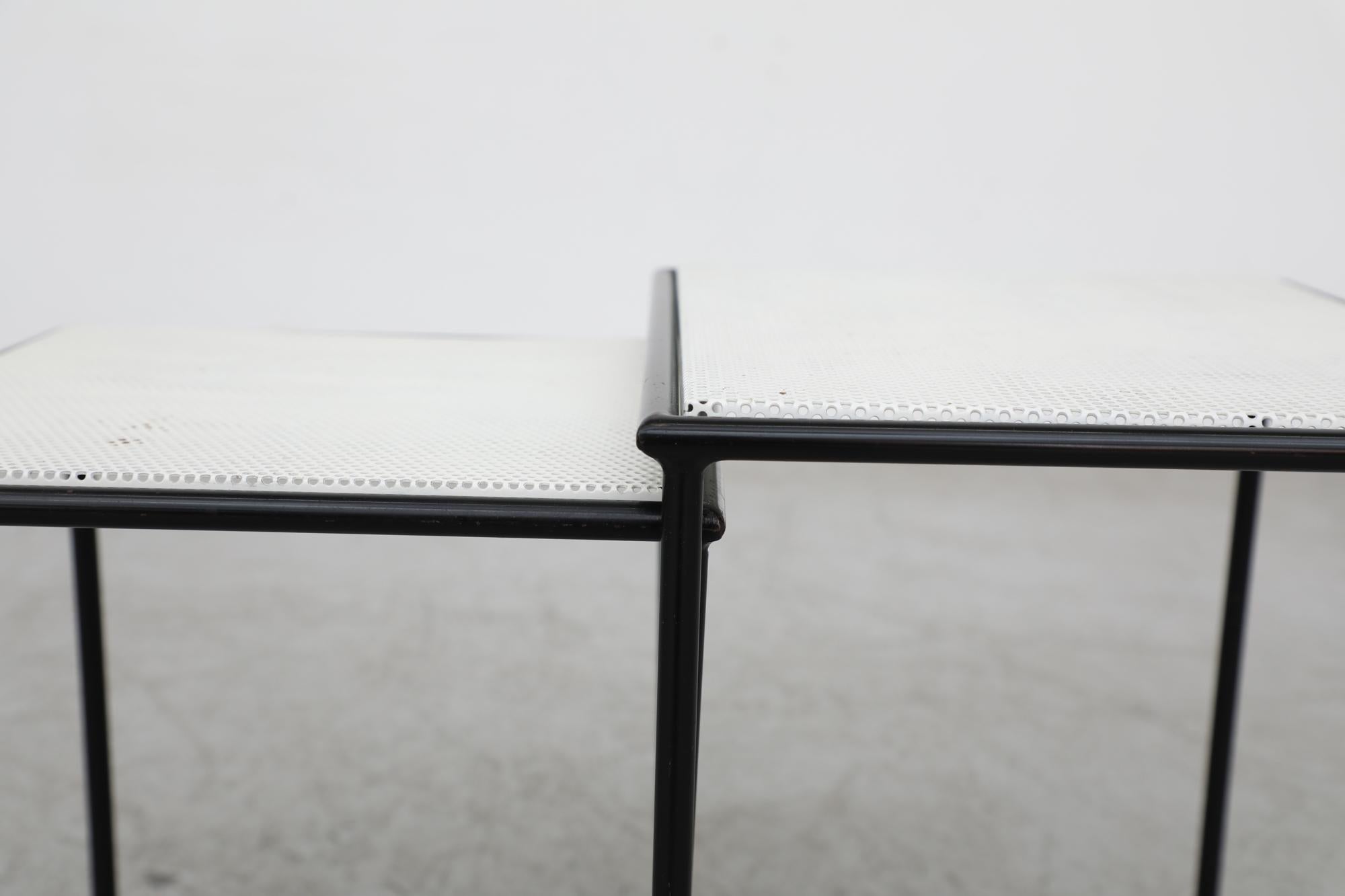 Mid Century Perforated Metal Nesting Tables by Floris Fiedeldij for Artimeta  4