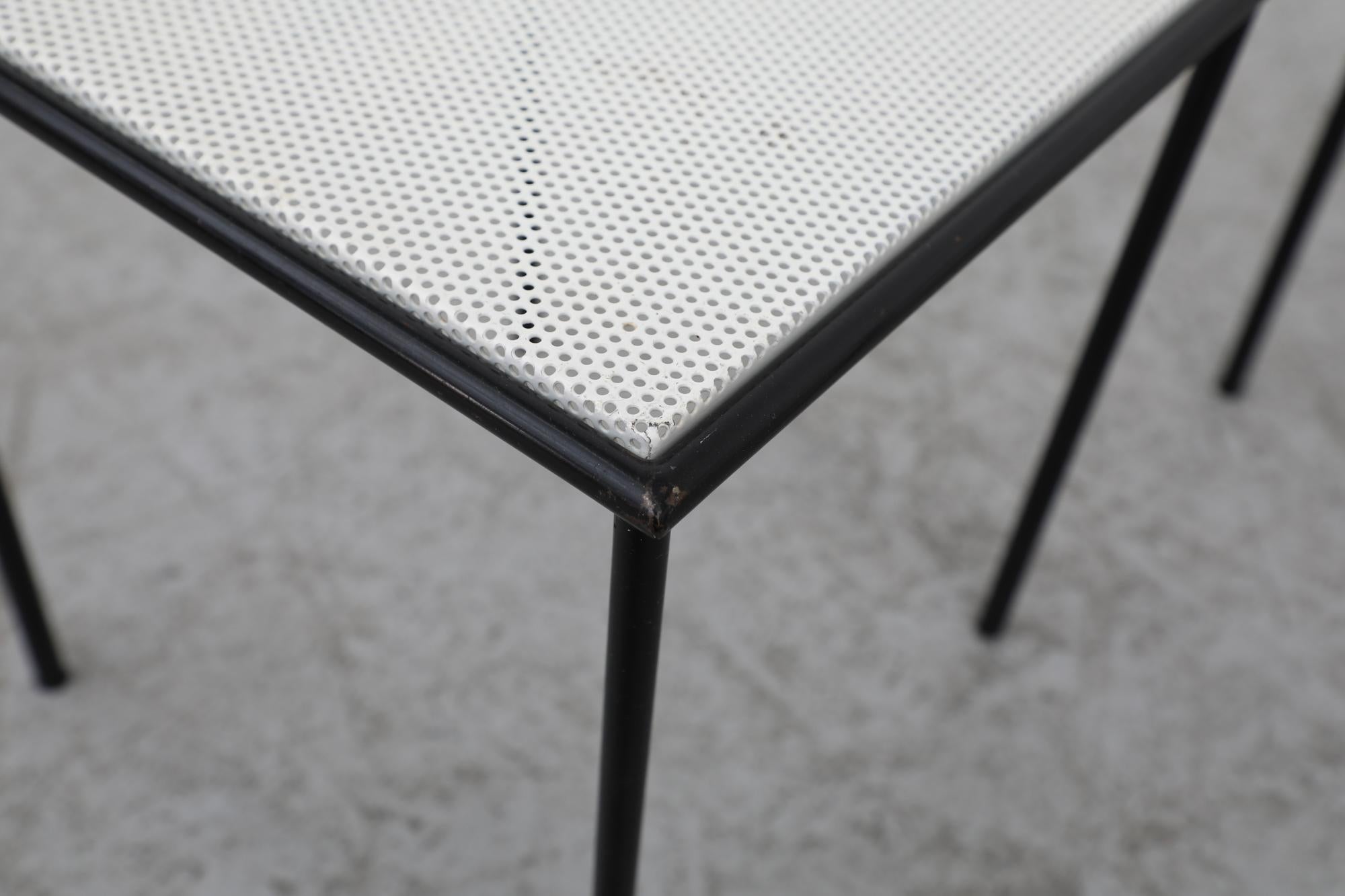 Mid Century Perforated Metal Nesting Tables by Floris Fiedeldij for Artimeta  7