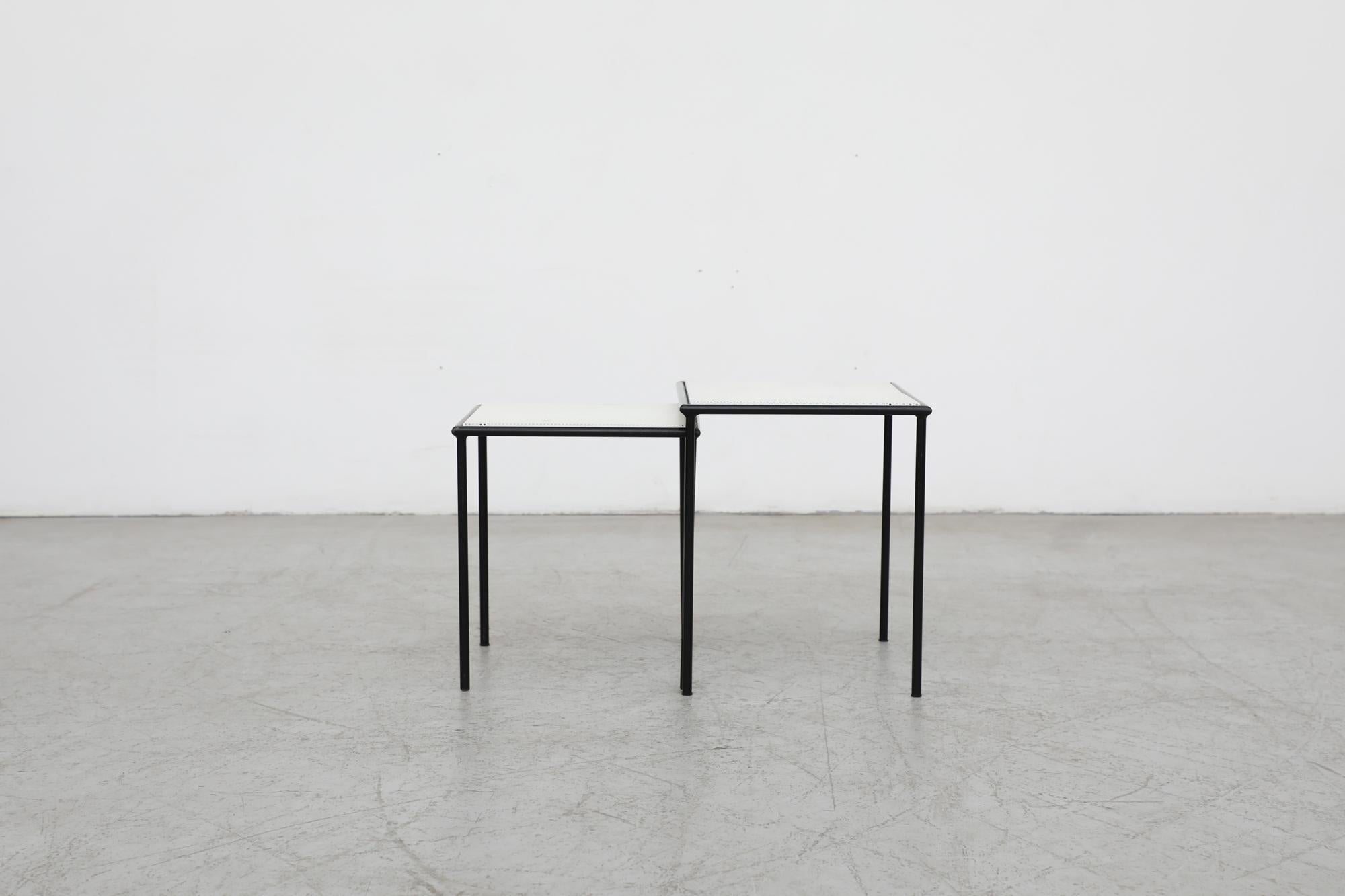 Late 20th Century Mid Century Perforated Metal Nesting Tables by Floris Fiedeldij for Artimeta 
