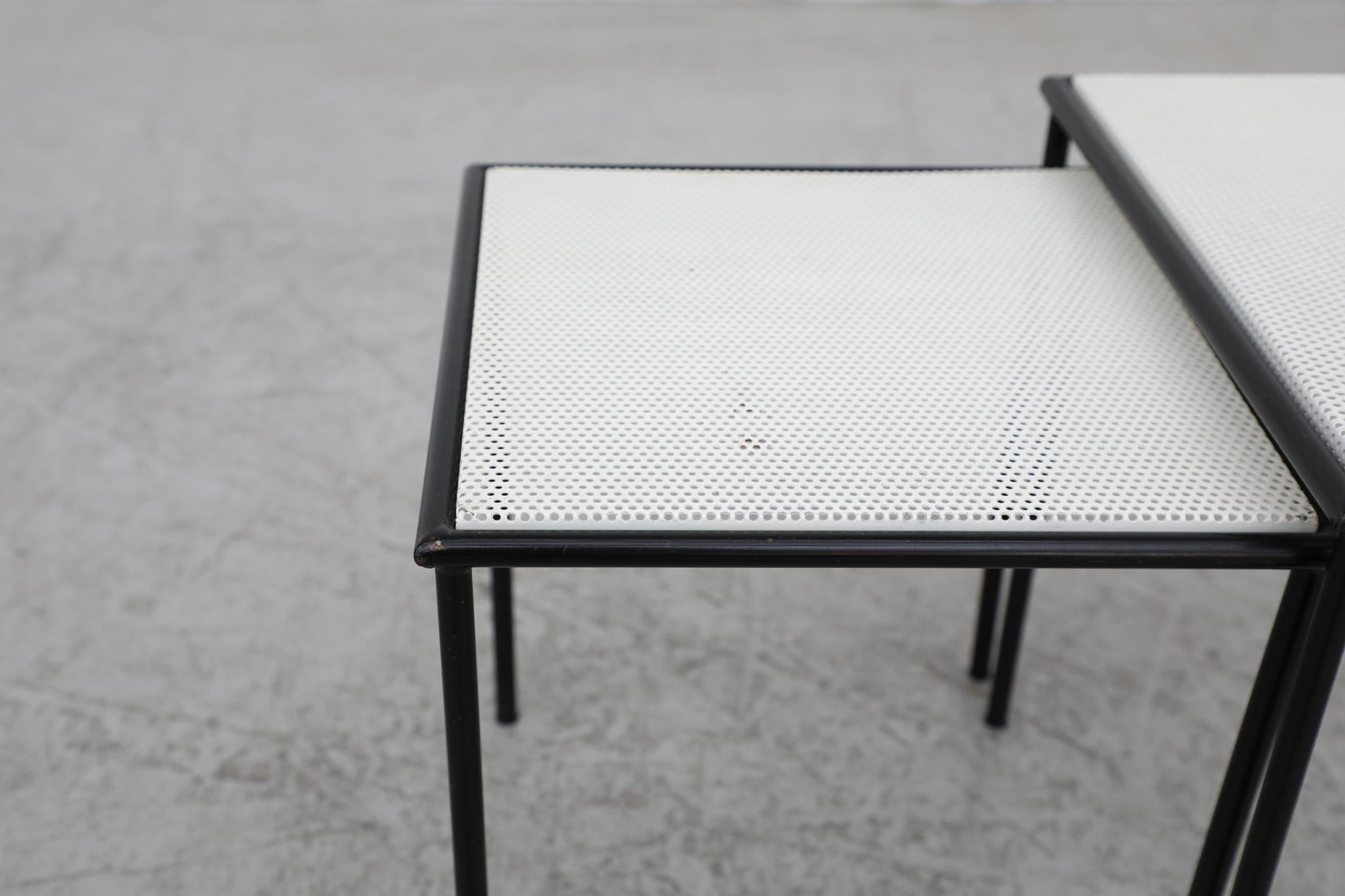 Mid Century Perforated Metal Nesting Tables by Floris Fiedeldij for Artimeta  2