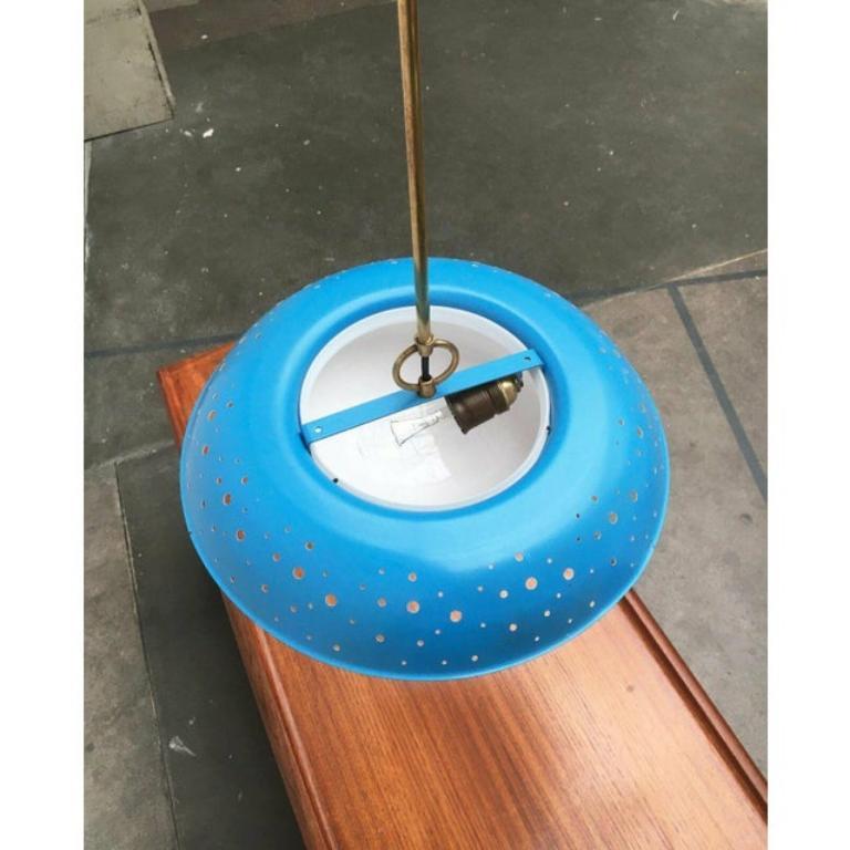 Lampada a sospensione in metallo traforato di metà secolo attribuita a Ernest Igl, anni '60 in vendita 5