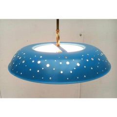 Mid-Century Perforated Metal Pendant Lamp attributed to Ernest Igl, 1960s