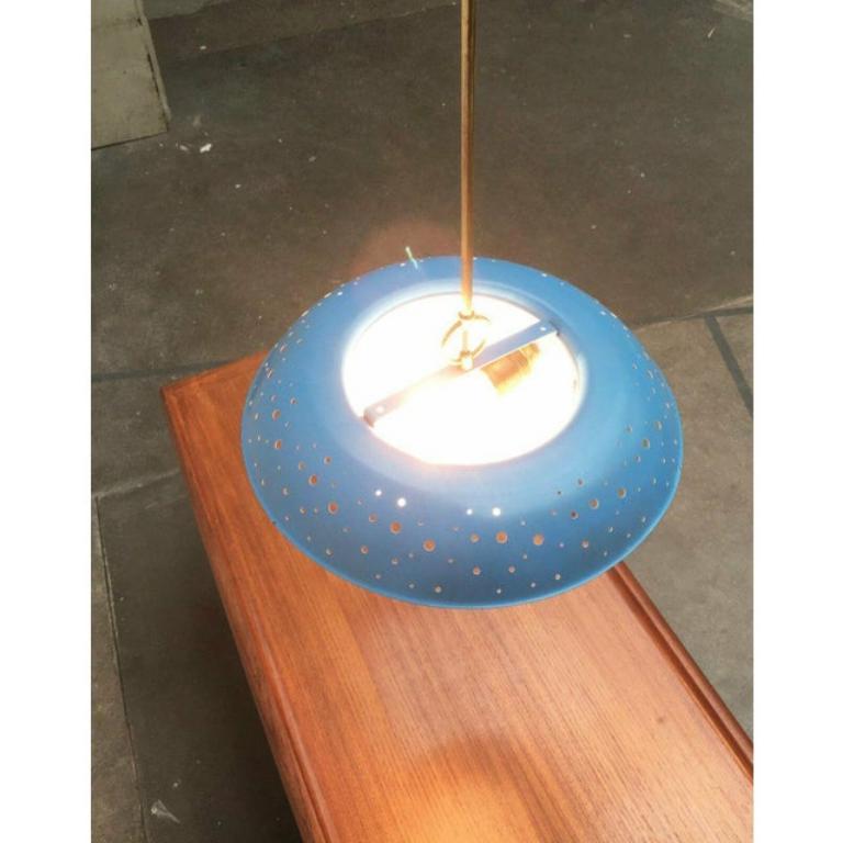 Mid-Century moderno Lampada a sospensione in metallo traforato di metà secolo attribuita a Ernest Igl, anni '60 in vendita