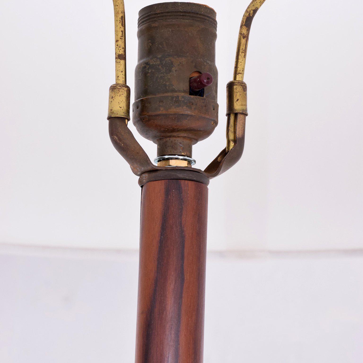 Mid-20th Century Mid-Century Period Rosewood & Brass Floor Lamp