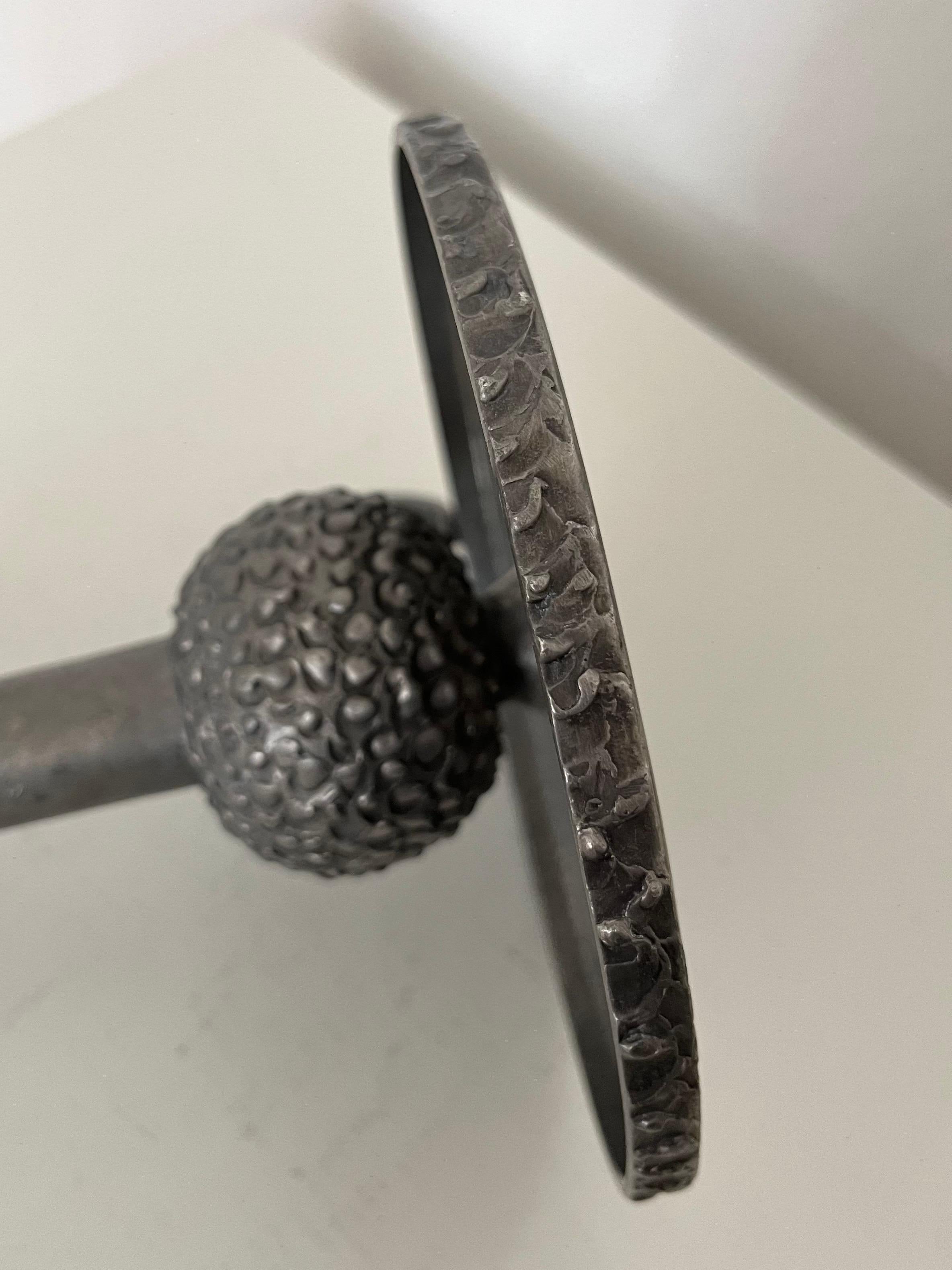 Mid-Century Perletinn Norway Pewter Chamber Candle Holder, 1960s 5