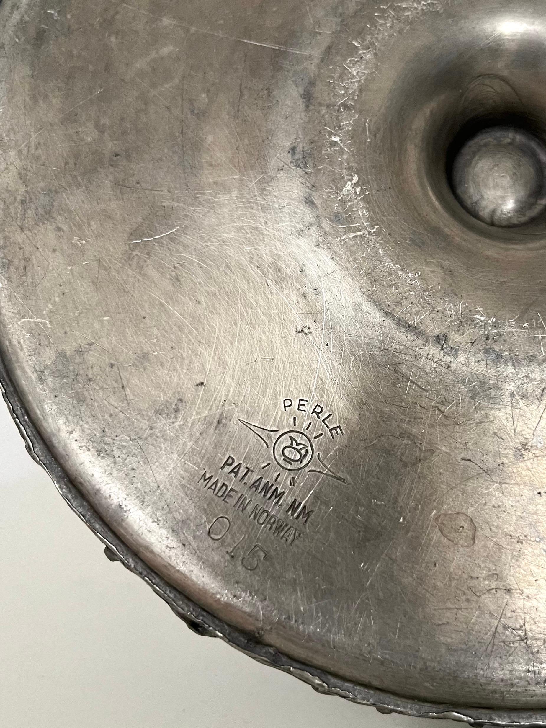Mid-Century Perletinn Norway Pewter Chamber Candle Holder, 1960s 7