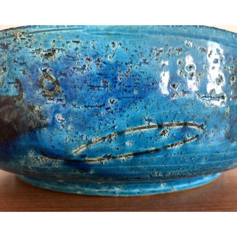 Ciotola in ceramica Pesce di metà secolo di Aldo Londi per Bitossi, Italia, anni '60 In condizioni ottime in vendita a Hamburg, DE