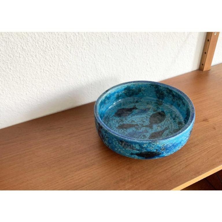 Ceramica Ciotola in ceramica Pesce di metà secolo di Aldo Londi per Bitossi, Italia, anni '60 in vendita