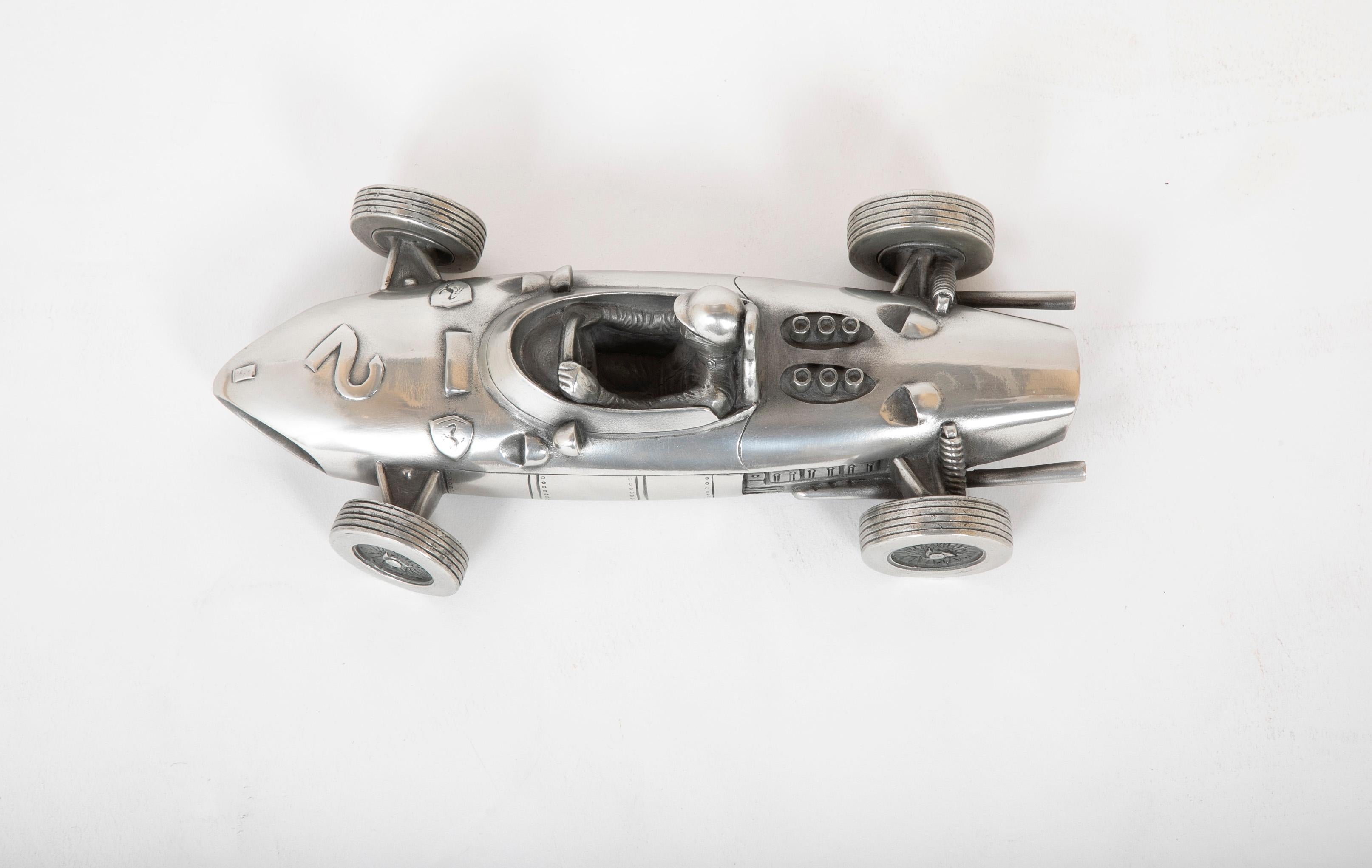 Midcentury Pewter Model of a Ferrari 2