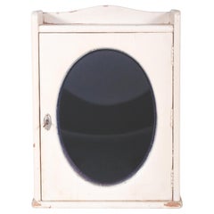 Mid-Century Pharmacy Cabinet with Oval Mirror