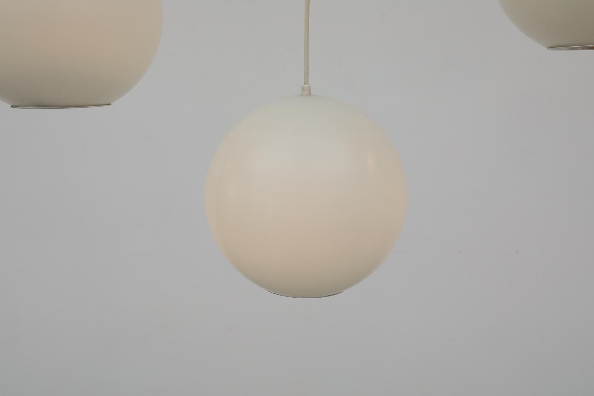 Mid-Century Philips Plexiglas Globe Pendant Lights For Sale 3
