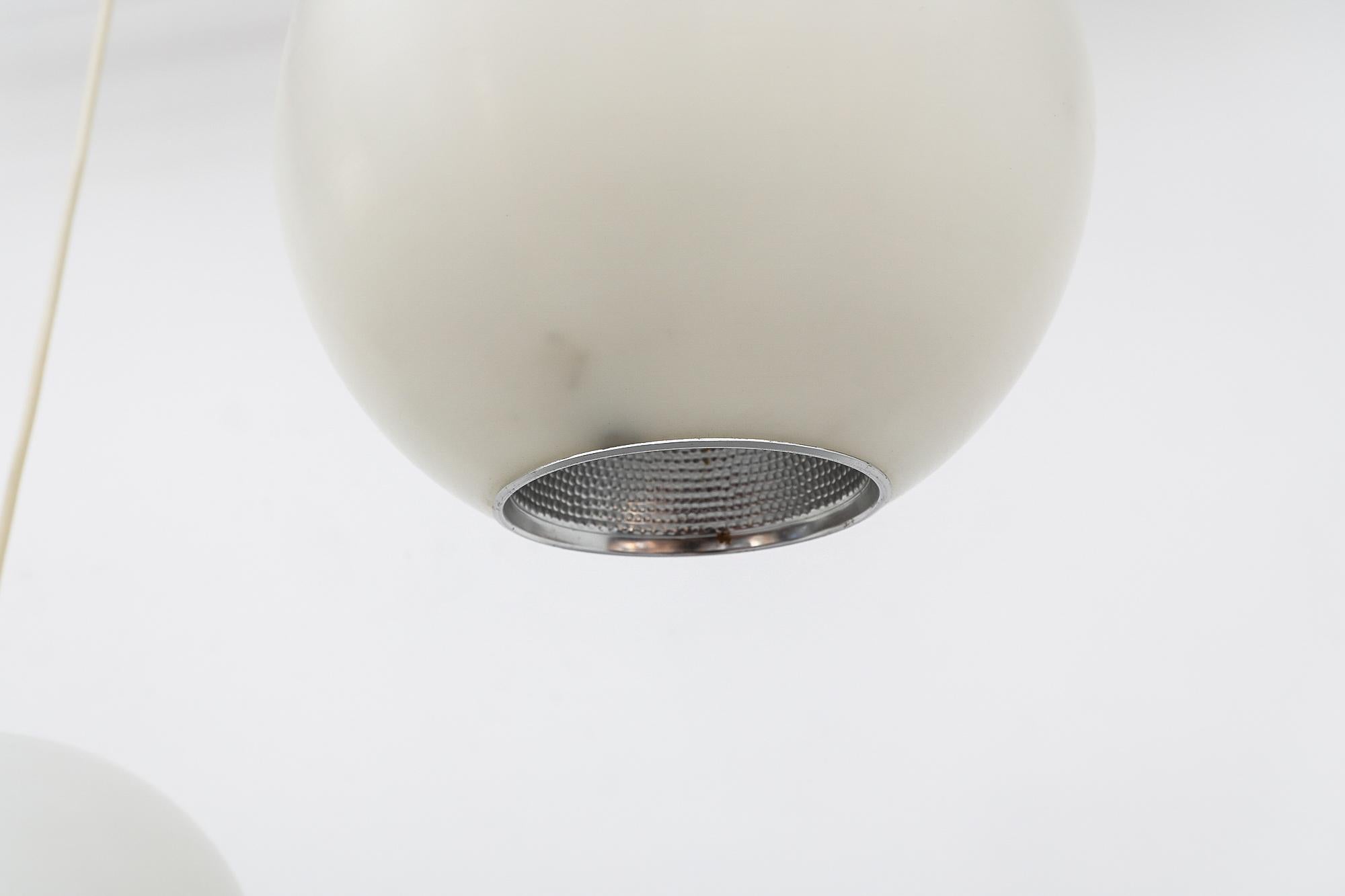 Mid-Century Philips Plexiglass Globe Pendant Lights For Sale 9