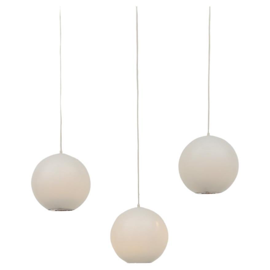 Mid-Century Philips Plexiglas Globe Pendant Lights