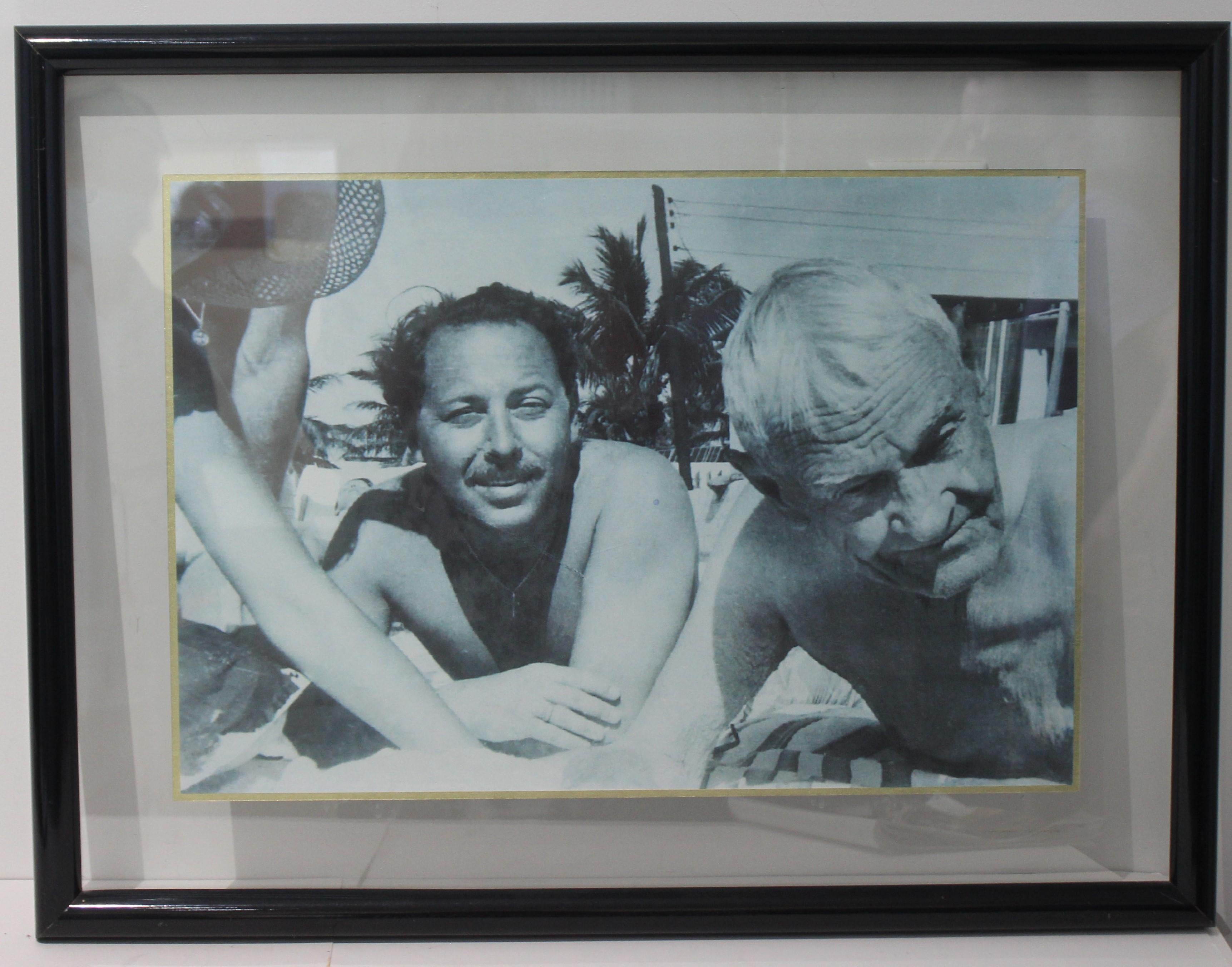 Mid-century photograph Tennessee Williams in Key West from a Key West estate

Frame size 22 1/4 x 29 1/4 x 1
Image size 15 x 22

the photograph has a slight bluish cast

Tennessee Williams is known as one of the greatest 20th century American