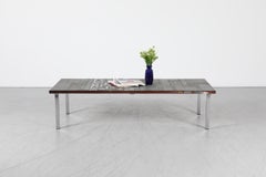 Mid-Century Pia Manu Mosaic Coffee Table by Jules Dewaele, Chrome Frame