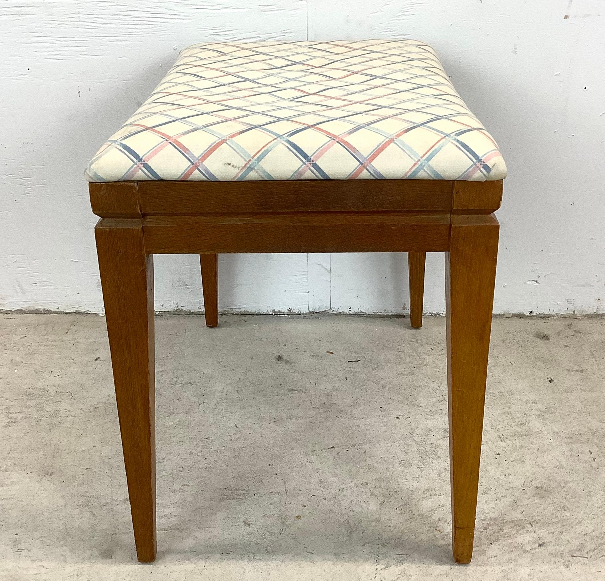Mid-Century Modern Mid-Century Piano Bench or Vanity Stool For Sale