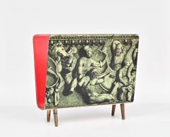 Mid century Piero Fornasetti “Bassorilievo” pattern magazine rack