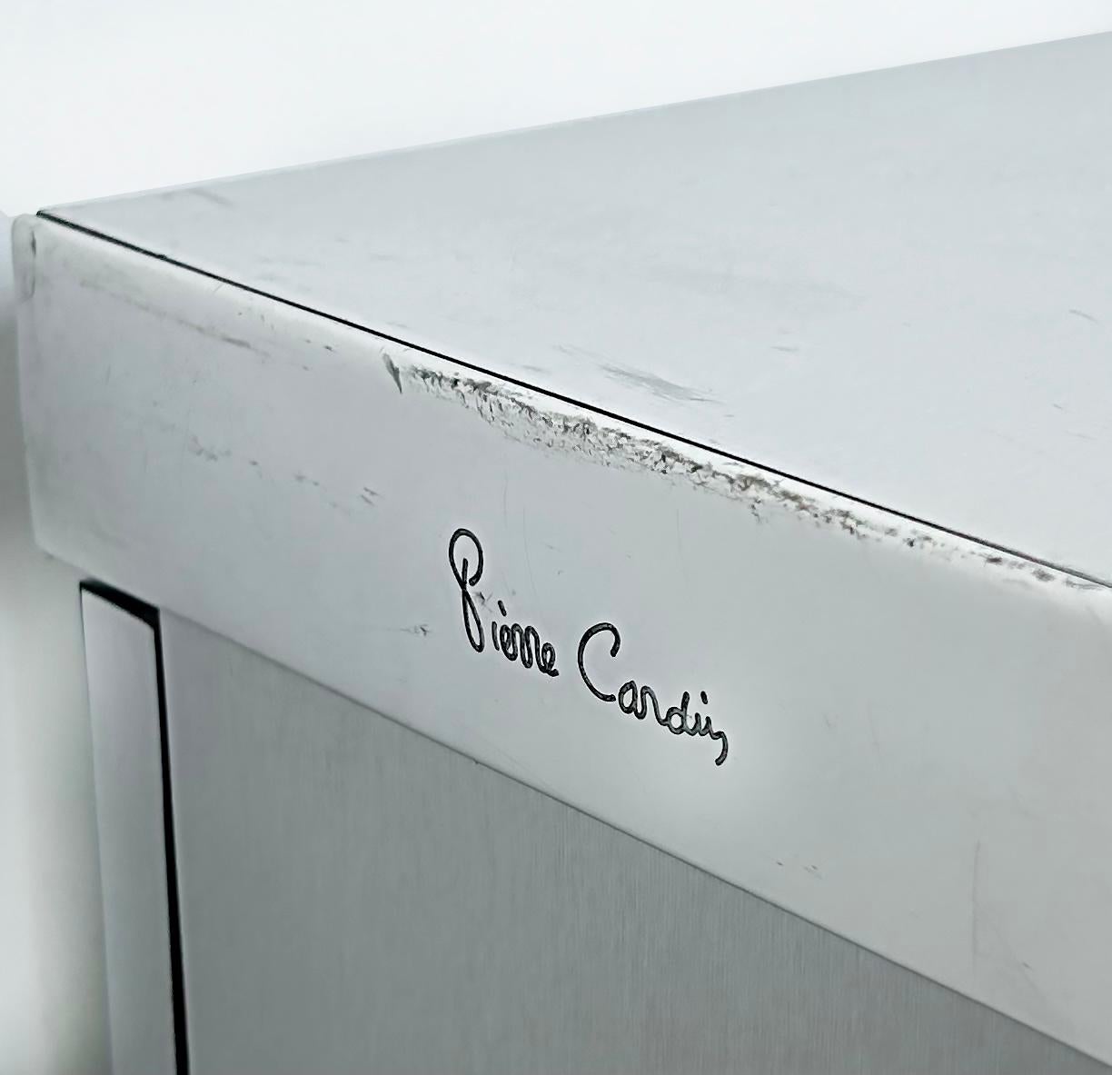 Midcentury Pierre Cardin Aluminum Chrome Credenza Dresser, Signed 1970s 4