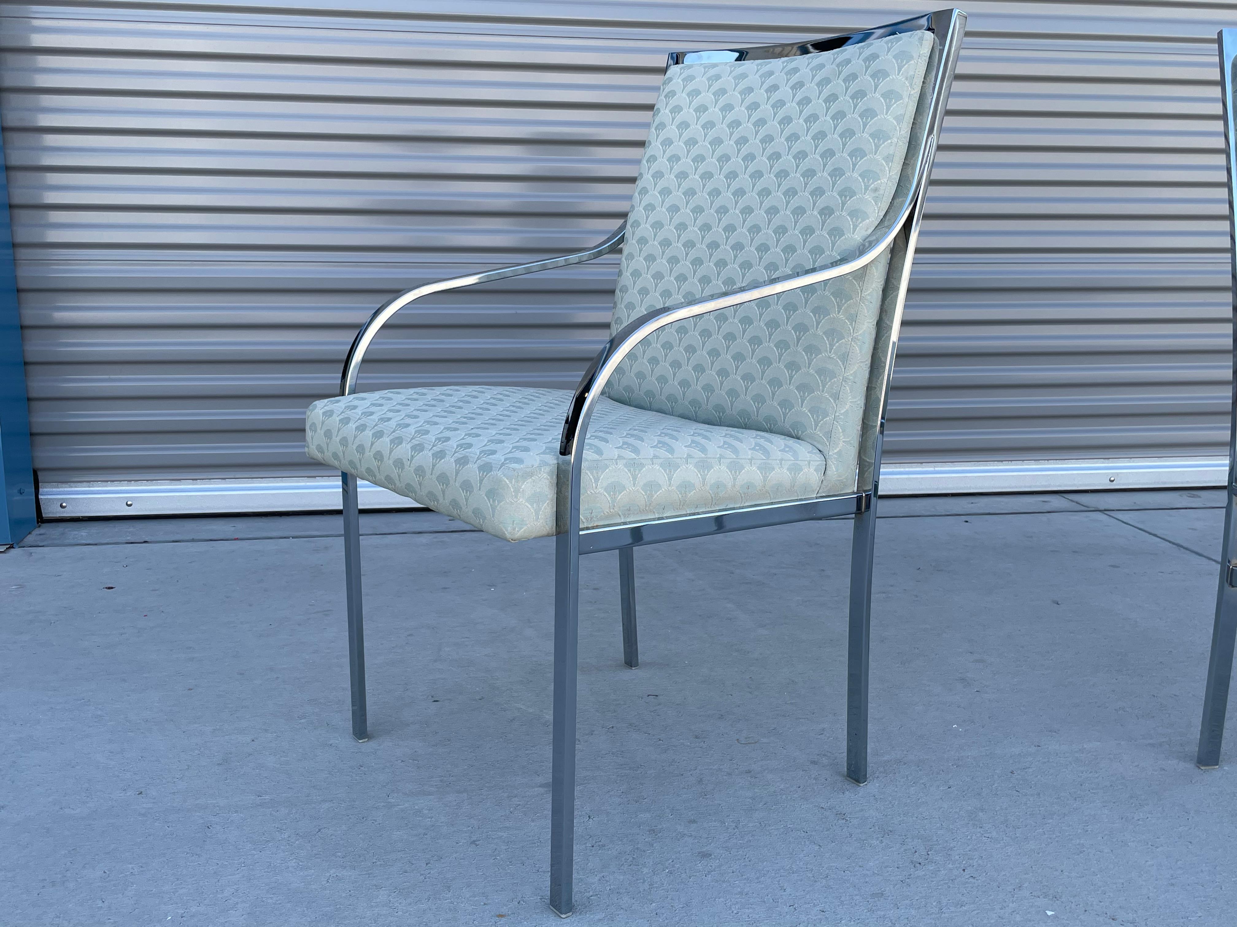 Midcentury Pierre Cardin Chrome Dining Chairs 4