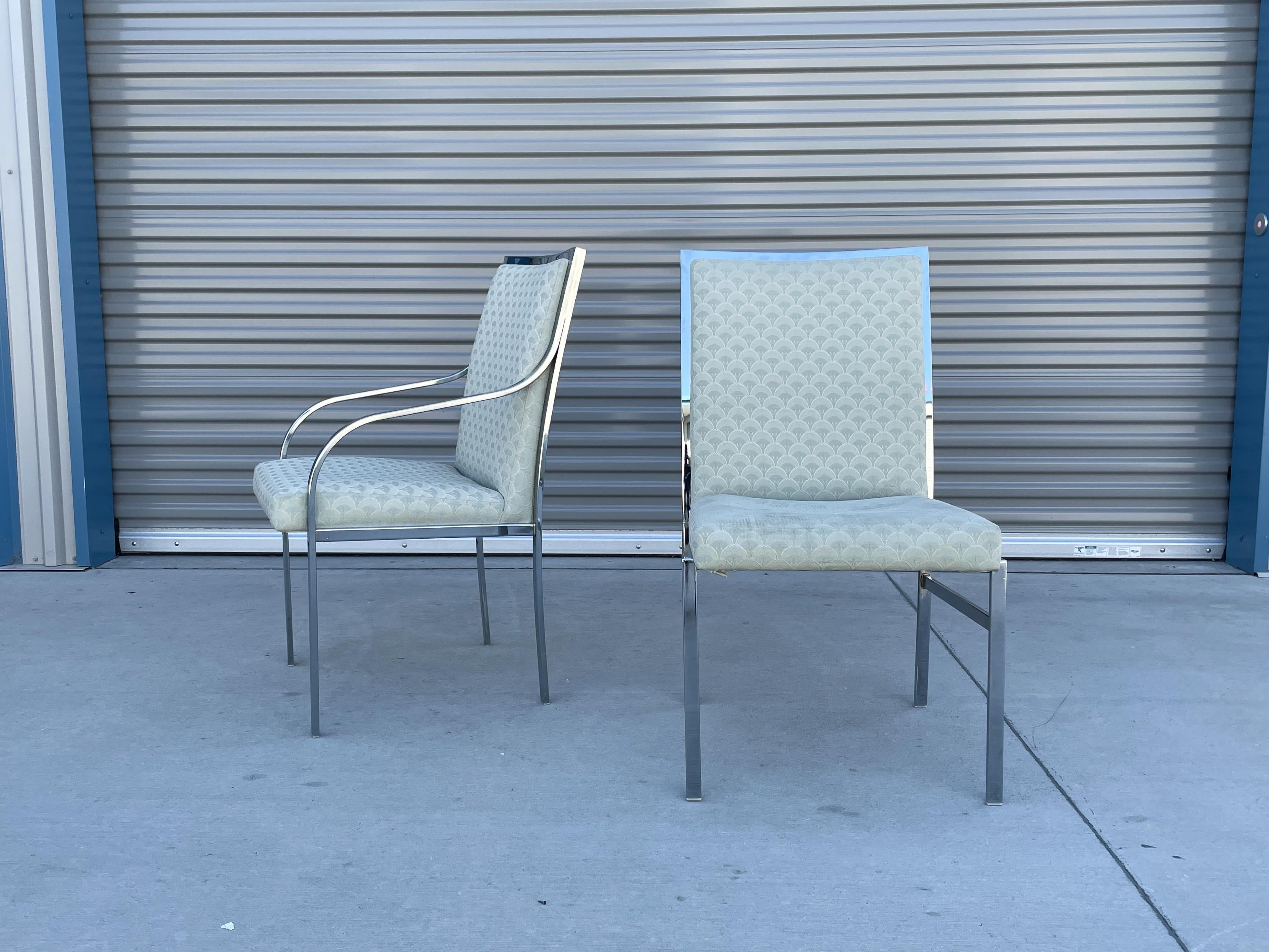Midcentury Pierre Cardin Chrome Dining Chairs 2