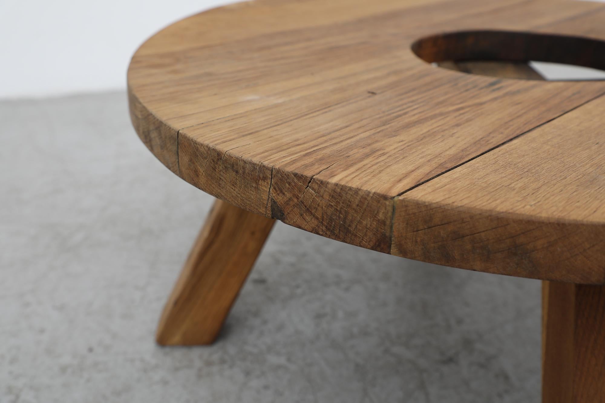Mid-Century Pierre Chapo Inspired Brutalist Coffee Table For Sale 3