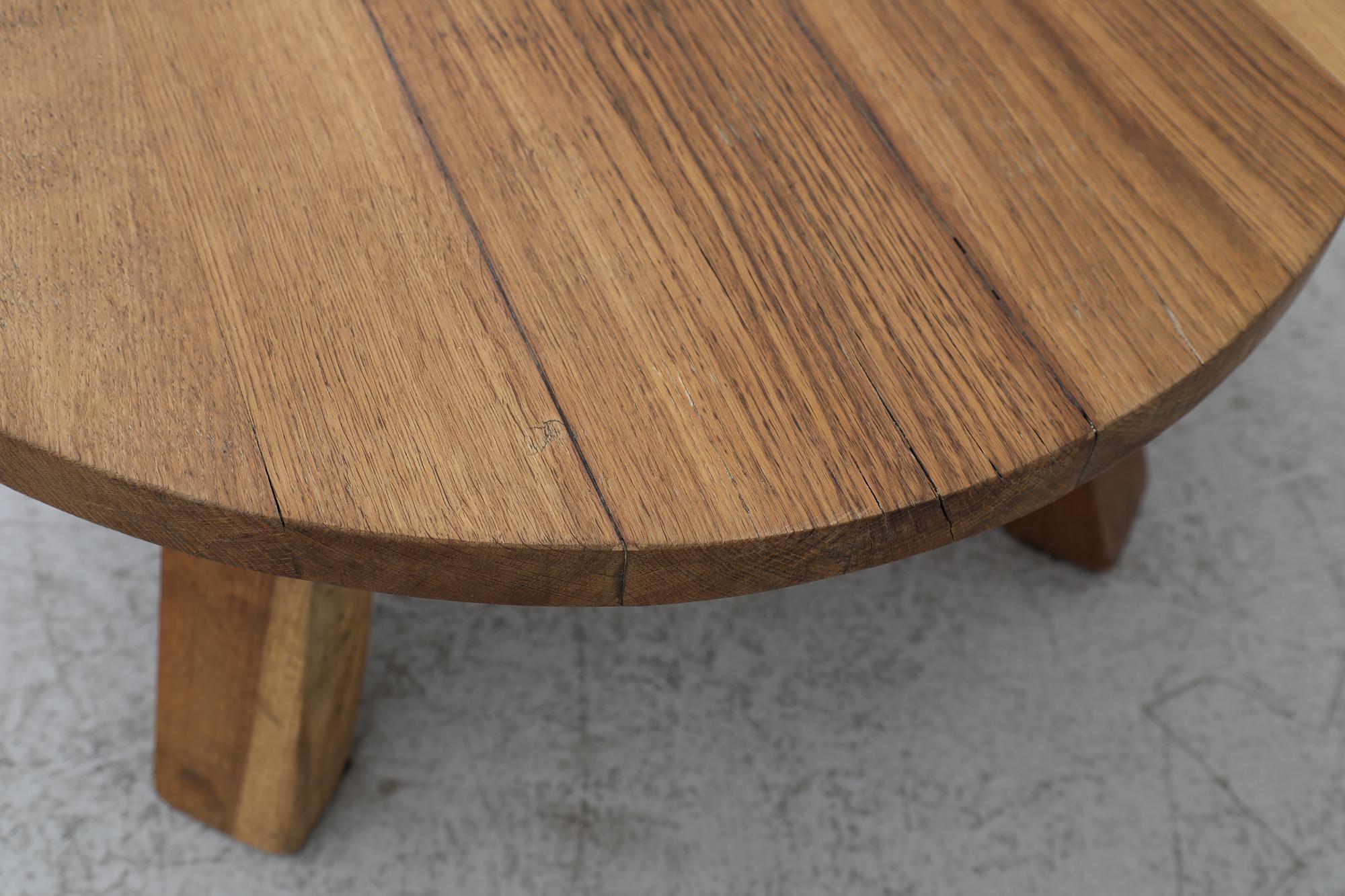 Mid-Century Pierre Chapo Inspired Brutalist Coffee Table For Sale 5