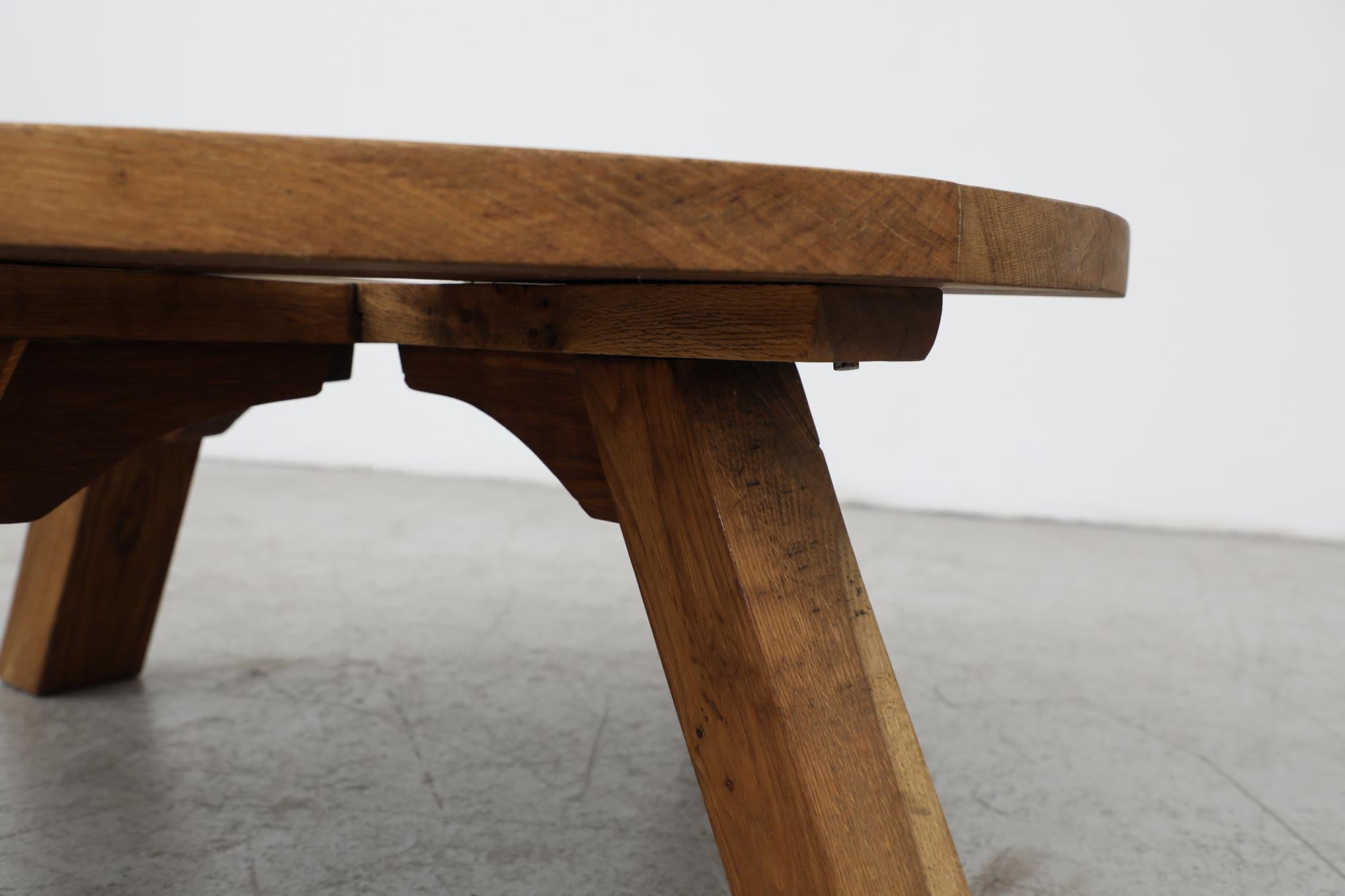 Mid-Century Pierre Chapo Inspired Brutalist Coffee Table For Sale 6