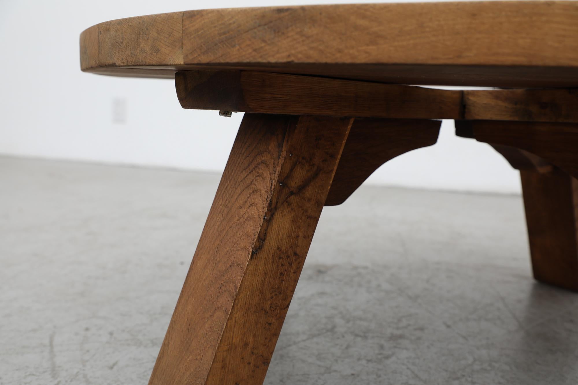 Mid-Century Pierre Chapo Inspired Brutalist Coffee Table For Sale 7