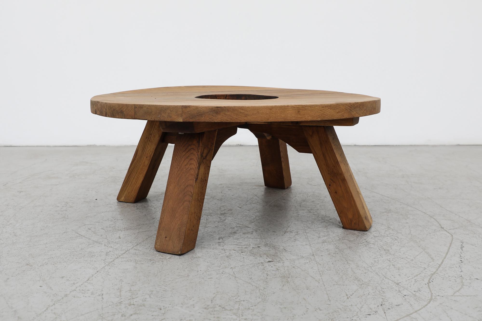 Mid-Century Pierre Chapo Inspired Brutalist Coffee Table For Sale 8