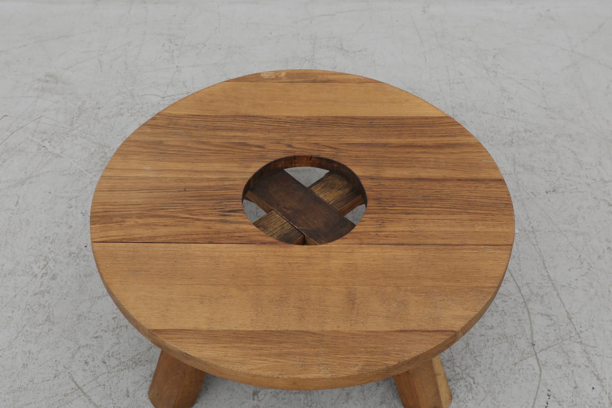 Mid-Century Pierre Chapo Inspired Brutalist Coffee Table In Good Condition For Sale In Los Angeles, CA