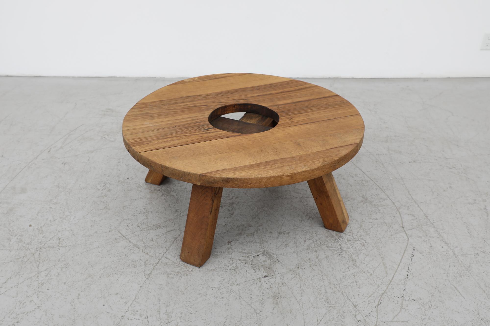 Mid-Century Pierre Chapo Inspired Brutalist Coffee Table For Sale 1