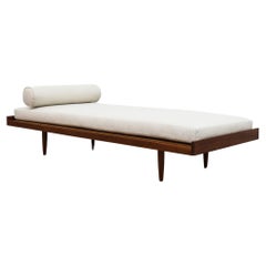 Mid-Century Pierre Chapo Inspired Dark Teak Daybed