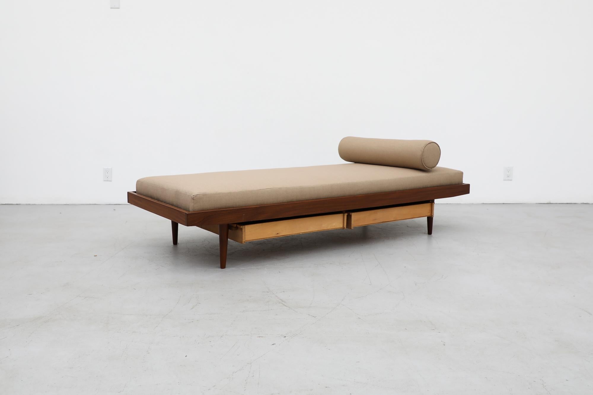 Midcentury Pierre Chapo Inspired Teak Daybed with Storage Drawers 2