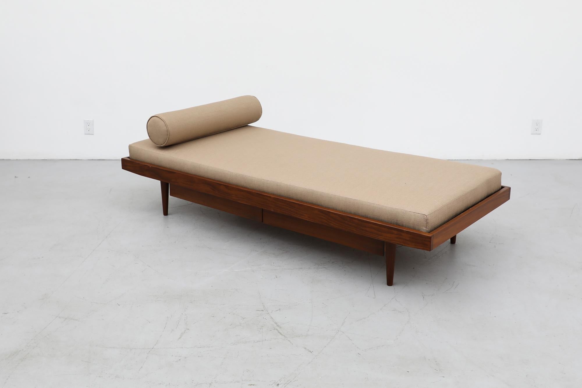 Mid-20th Century Midcentury Pierre Chapo Inspired Teak Daybed with Storage Drawers