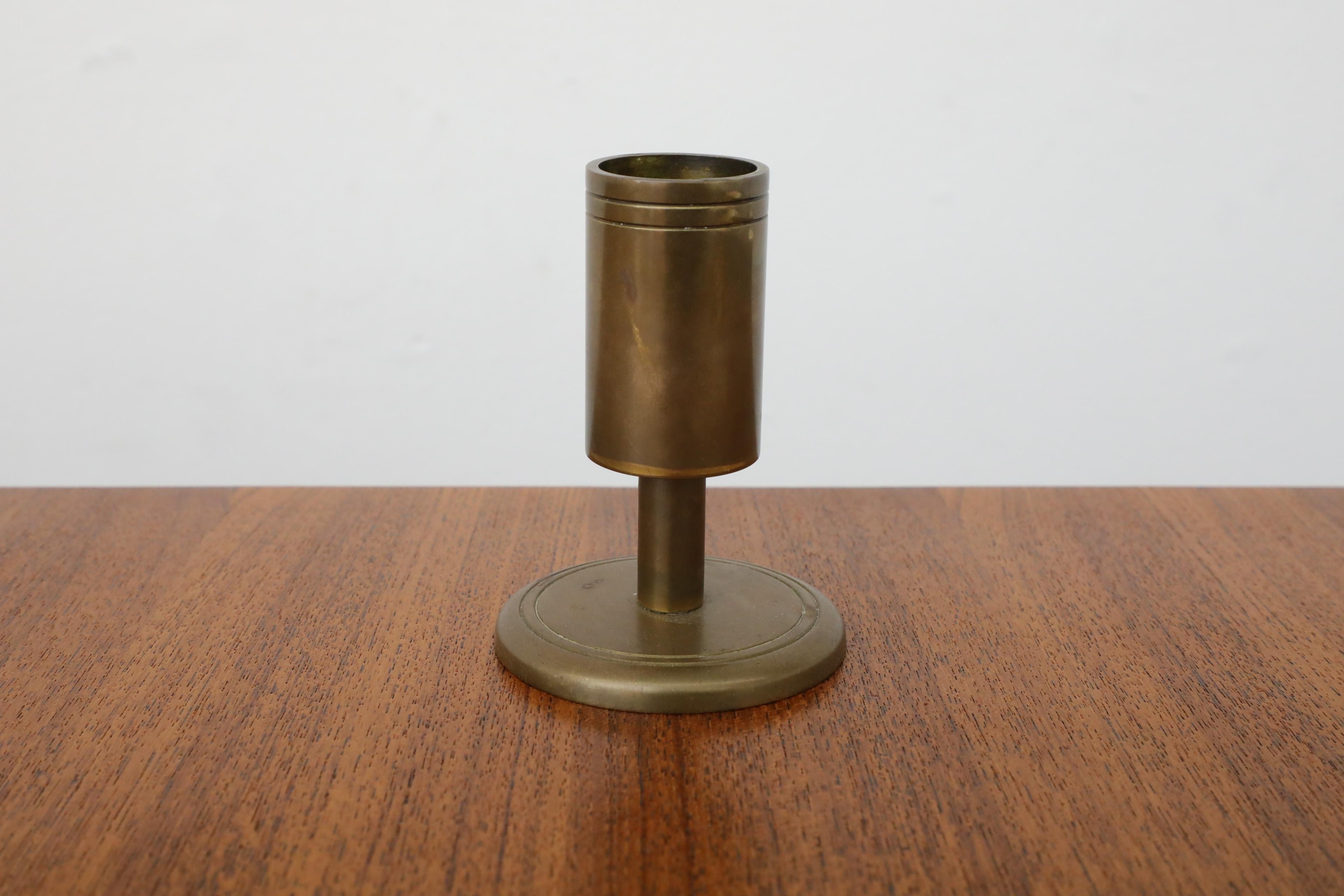 Mid-Century Pierre Forsell Style Bronze Candlestick Holder by Dantorp 5