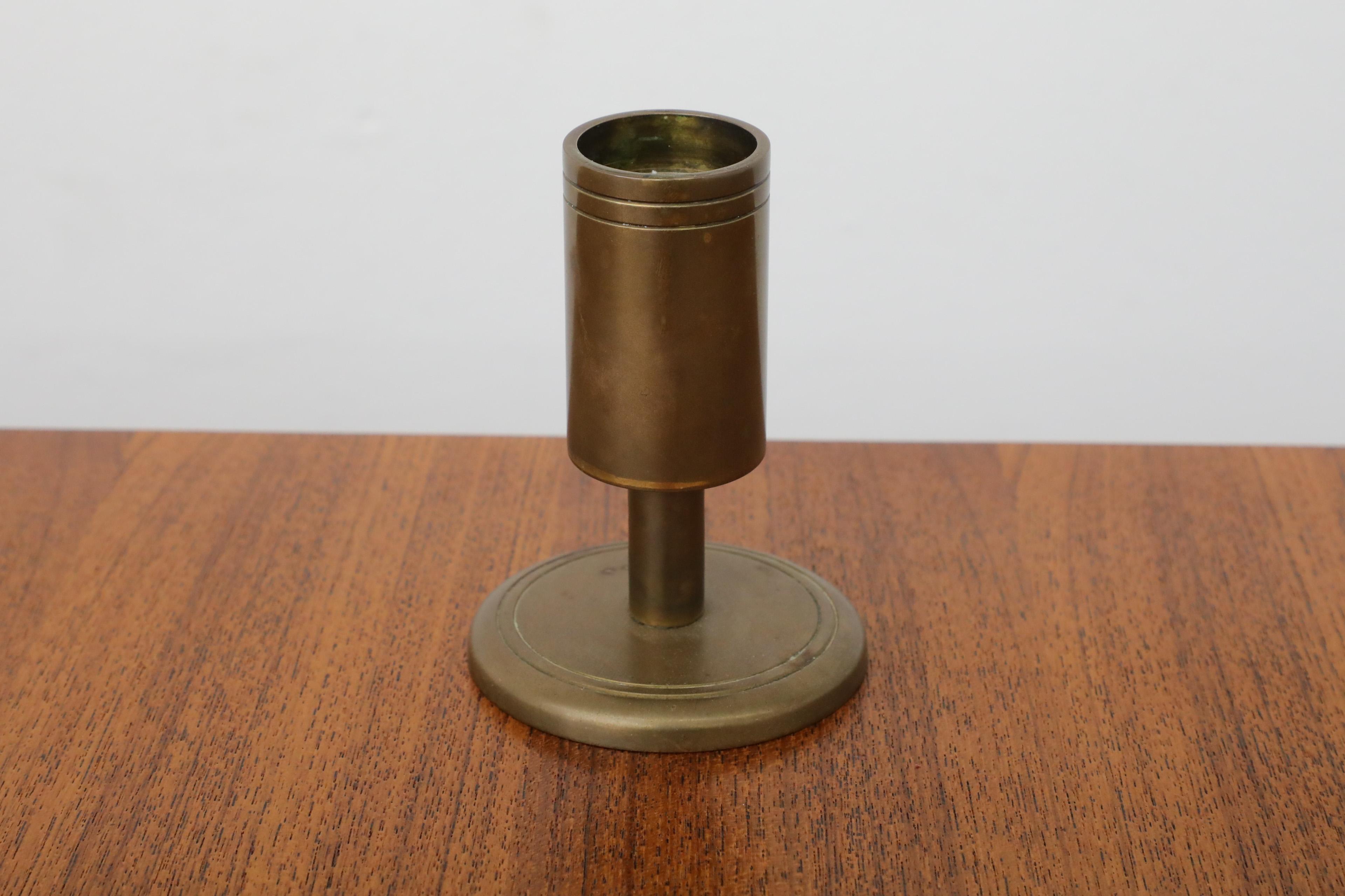 Mid-Century Pierre Forsell Style Bronze Candlestick Holder by Dantorp 7