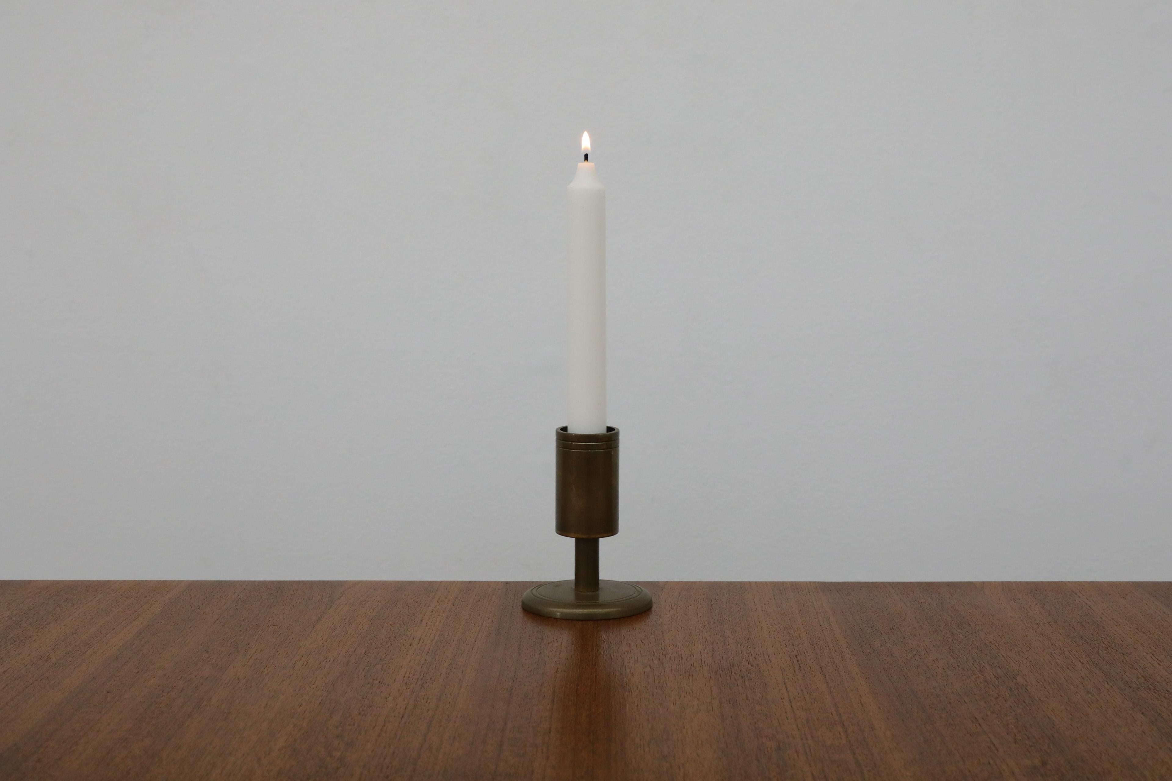 Mid-Century Modern Mid-Century Pierre Forsell Style Bronze Candlestick Holder by Dantorp