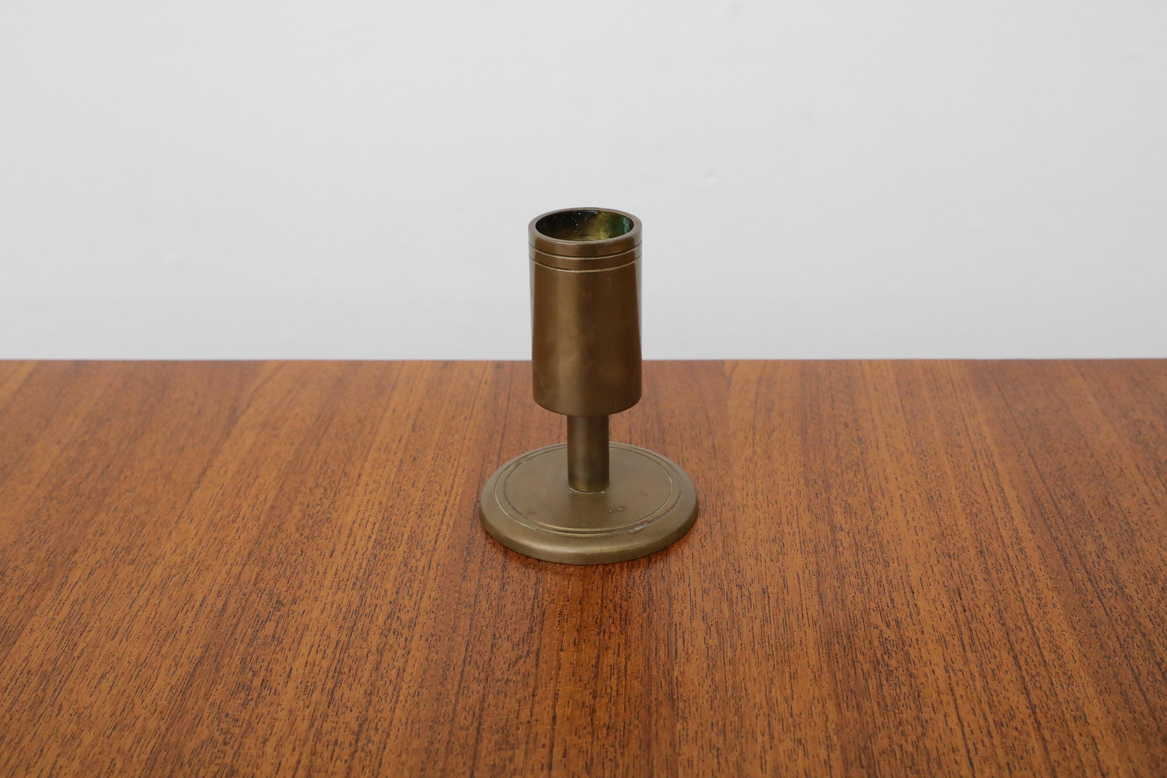 Mid-Century Pierre Forsell Style Bronze Candlestick Holder by Dantorp 2