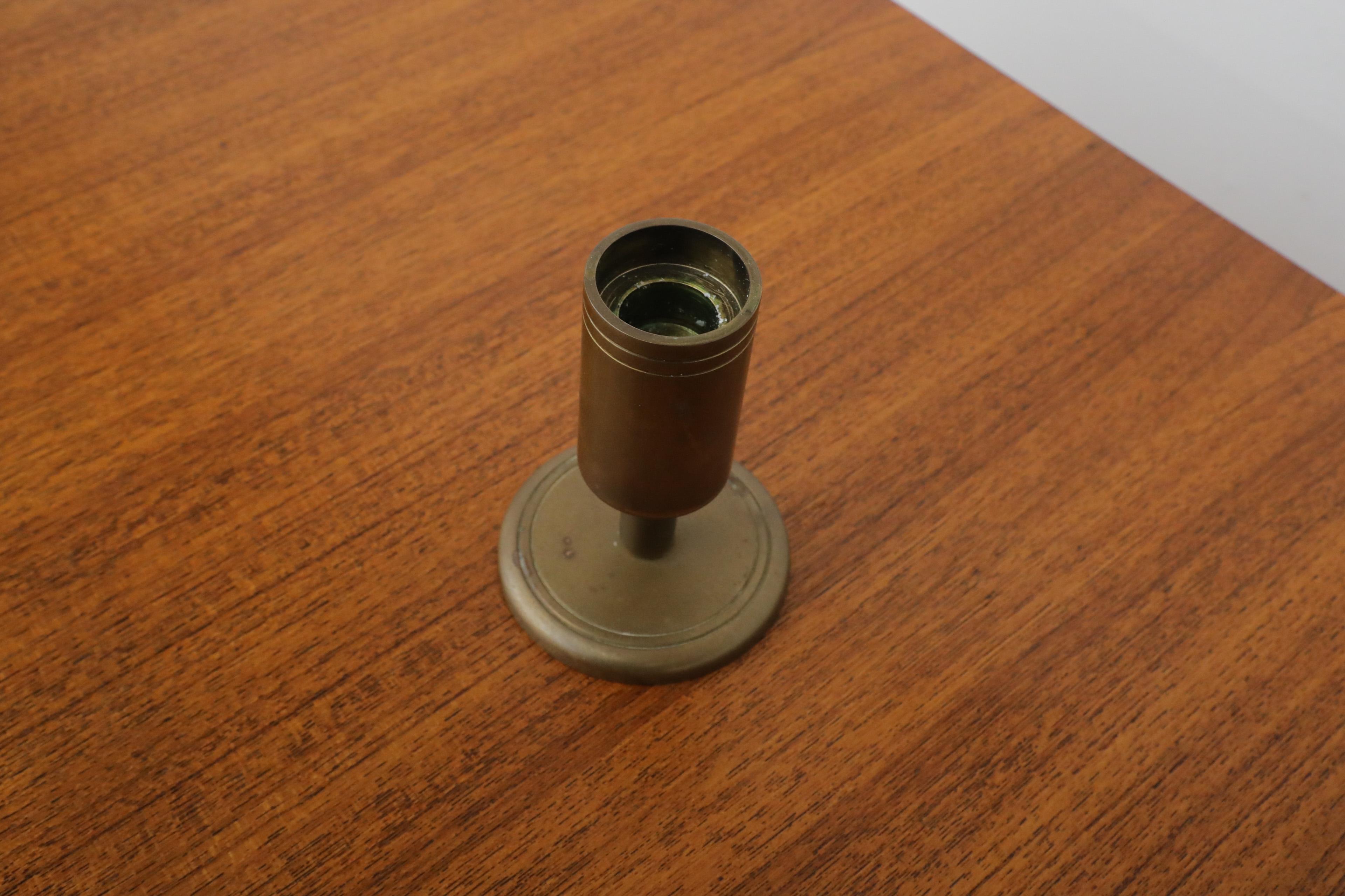 Mid-Century Pierre Forsell Style Bronze Candlestick Holder by Dantorp 3