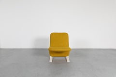 Sedia Pierre Paulin Concorde di metà secolo di Artifort, tessuto giallo agrumi