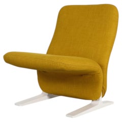 Sedia Pierre Paulin Concorde di metà secolo di Artifort, tessuto giallo agrumi