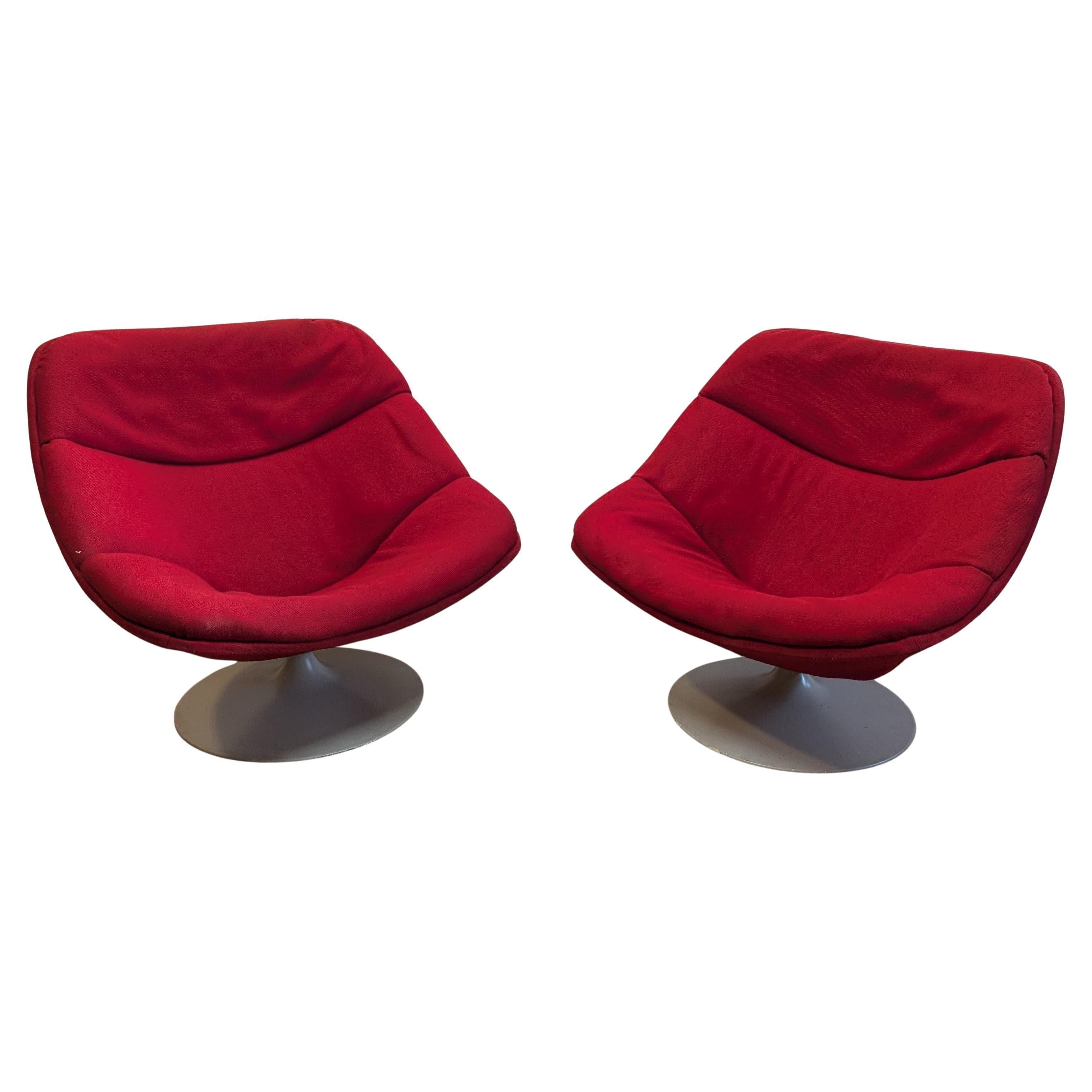Mid-Century Modern Fauteuils pivotants du milieu du siècle Pierre Paulin F557 pour Artifort en vente