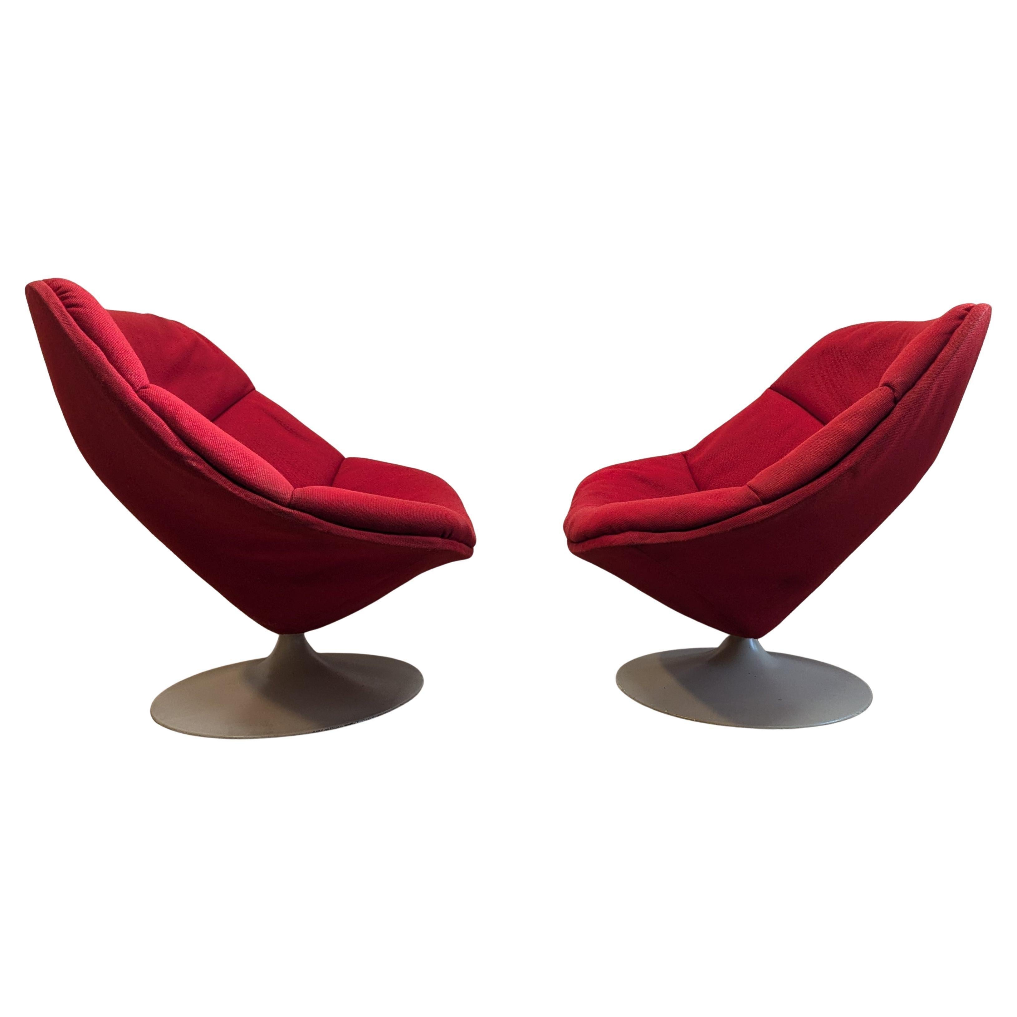 Néerlandais Fauteuils pivotants du milieu du siècle Pierre Paulin F557 pour Artifort en vente