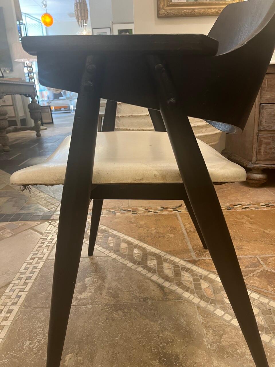 Ebonized Mid Century Pierre Paulin for Thonet Armchair For Sale