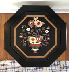 Mid Century Pietra Dura Octagonal Coffee Cocktail Table